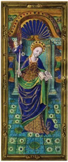 Shutter of a triptych, champlevé enamel on copper, 16th century, (1931). Artist: Unknown