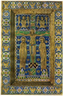 Plaque binding (plaque de reliure), champlevé enamel on copper, 13th century, (1931). Artist: Unknown