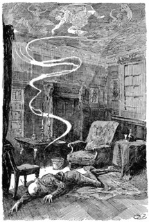 The death of Mr Tulkinghorn, 1912. Artist: Harry Furniss