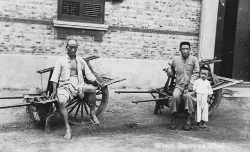 Men with wheelbarrows, Vietnam(?), 20th century. Artist: Unknown