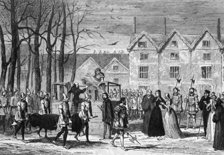 Lady Jane Grey meeting the body of her husband on the way to the scaffold, 1554 (1840). Artist: George Cruikshank