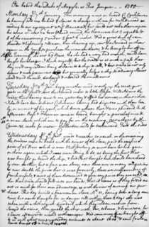 A page from the journal of John Newton, 1750-1754 (1965). Artist: Unknown