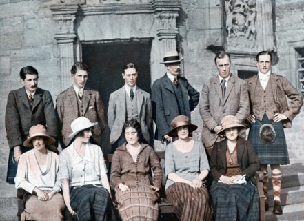 The Duke of York with the Earl of Strathmore's shooting party, Glamis Castle, 1921, (1923).  Creator: Unknown.