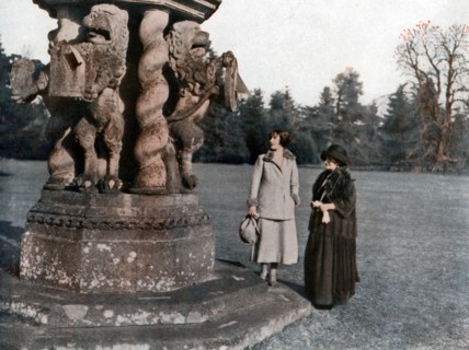 Lady Elizabeth Bowes-Lyon and the Countess of Strathmore, Glamis Castle, Scotland, 1923.  Creator: Unknown.