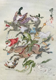 Hunting animals, 1898.Artist: Kawanabe Kyôsai