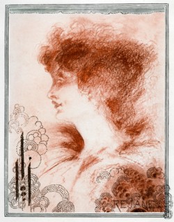 Portrait of a woman, 1898.Artist: Aubrey Beardsley
