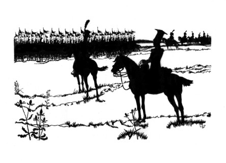 Silhouette for 'Ombres Chinoisses' from 'L'Epopee', 1898.Artist: Caran d'Ache