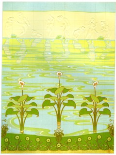 Enamelled bathroom tiles, 1898. Artist: Unknown