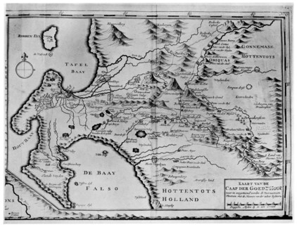 A map of the Cape of Good Hope in the time of the van der Stels, South Africa, 18th century (1931). Artist: Unknown
