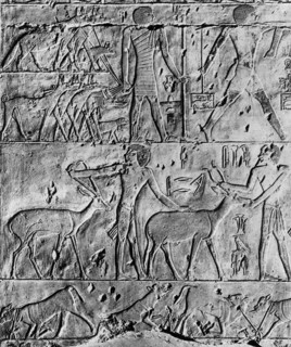 A hunting scene from the tomb of Ptahhotep, near Saqqara, Egypt, c2650 BC (1936). Artist: Unknown