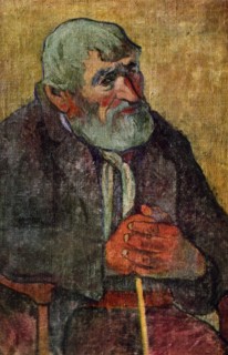 'Portrait of an Old Man with a Stick', 1889-1890 (1939).Artist: Paul Gauguin