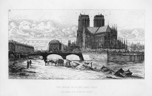 The abside (apse) of Notre Dame Cathedral, Paris, France, c19th century. Artist: Unknown