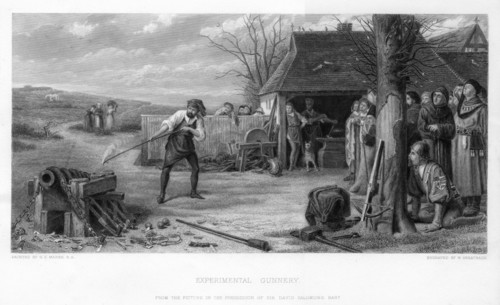'Experimental Gunnery', 19th century.Artist: William Greatbach
