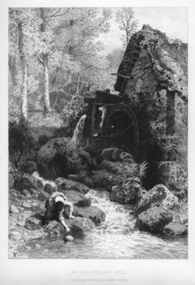 An old English mill, 19th century.Artist: Birket Foster