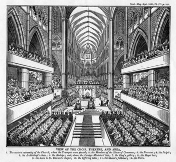 Coronation of King William IV and Queen Adelaide, Westminster Abbey, London, 1831. Artist: Unknown