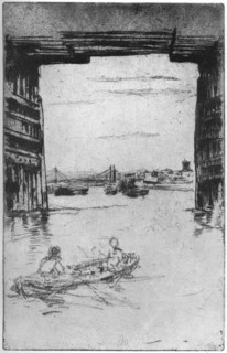 'Under Old Battersea Bridge', 1879 (1904).Artist: James Abbott McNeill Whistler