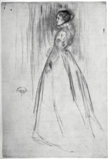 'The Velvet Dress', 1873 (1904).Artist: James Abbott McNeill Whistler