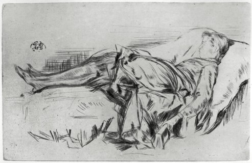 'Child on a Couch', 19th century (1904).Artist: James Abbott McNeill Whistler