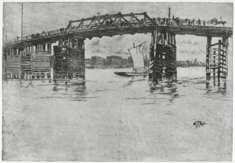 Battersea Bridge, London, 19th century (1904).Artist: James Abbott McNeill Whistler