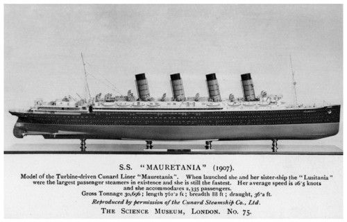 The RMS 'Mauretania', 20th century. Artist: Unknown
