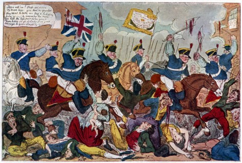 'The Massacre of Peterloo, or Britons Strike Home', 1819 (1904).Artist: George Cruikshank
