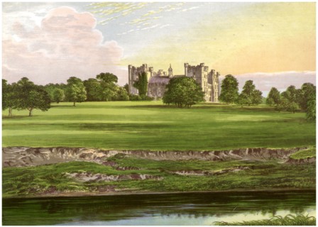 Lumley Castle, County Durham, home of the Earl of Scarbrough, c1880. Artist: Unknown
