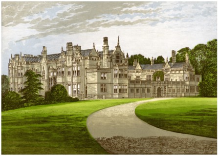Rushton Hall, Northamptonshire, home of the Clarke-Thornhall family, c1880. Artist: Unknown