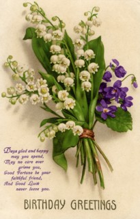 Birthday card, 1928. Artist: Unknown