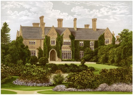 Oxley Manor, Staffordshire, home of the Staveley-Hill family, c1880. Artist: Unknown