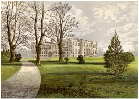 Kimbolton Castle, Huntingdonshire, home of the Duke of Manchester, c1880. Artist: Unknown