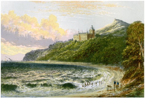 Dunrobin Castle, Sutherland, Scotland, home of the Duke of Sutherland, c1880. Artist: Unknown