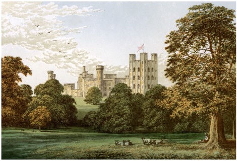 Penrhyn Castle, Caernarvonshire, Wales, home of Lord Penrhyn, c1880. Artist: Unknown