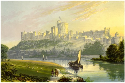 Windsor Castle, Berkshire, the Royal residence, c1880. Artist: Unknown