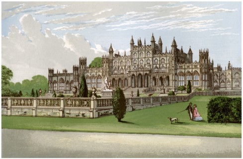 Eaton Hall, Cheshire, home of the Duke of Westminster, c1880. Artist: Unknown