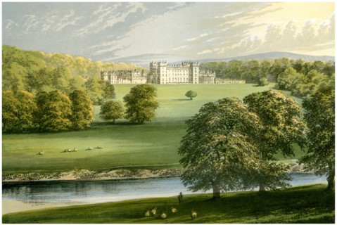 Floors Castle, Roxburghshire, Scotland, Duke of Roxburghe, c1880. Artist: Unknown