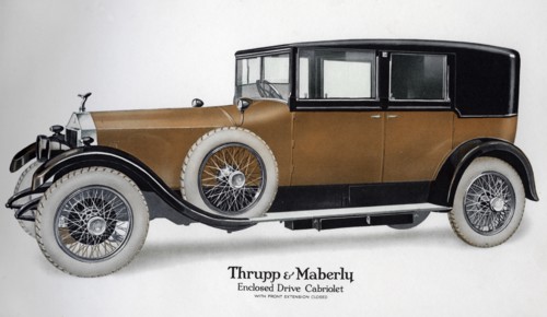 Enclosed drive Rolls-Royce cabriolet with extension closed, c1910-1929(?). Artist: Unknown