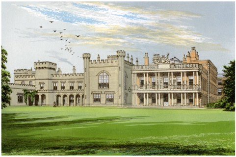Knowsley Hall, Lancashire, home of the Earl of Derby, c1880. Artist: Unknown