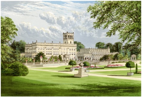 Trentham Hall, Staffordshire, home of the Duke of Sutherland, c1880. Artist: Unknown