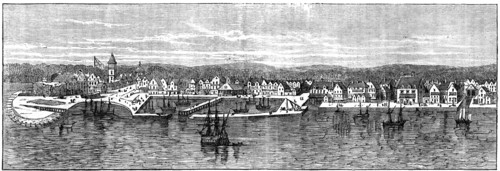 New York in the middle of the 18th century, (c1880). Artist: Unknown