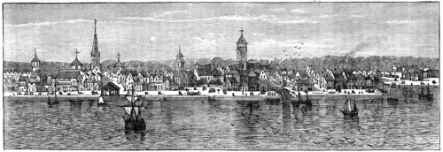 New York in the middle of the 18th century, (c1880). Artist: Unknown