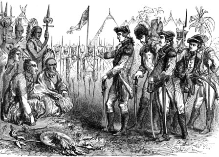 General Burgoyne addressing the Indians, 1777 (c1880). Artist: Unknown
