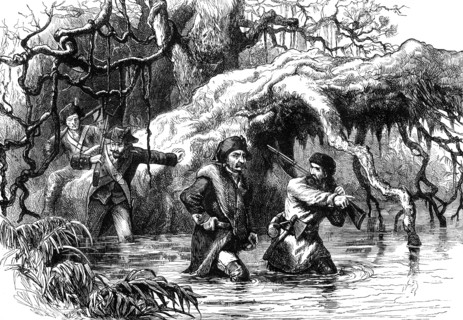 Clark and his soldiers crossing the Wabash, c1778-1779 (c1880). Artist: Unknown