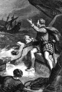 The last moments of Sir Humphrey Gilbert, 1583 (c1880). Artist: Unknown