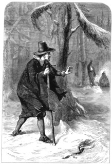 Roger Williams in the forest, America, c1630s (c1880). Artist: Whymper