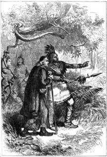 De Lamberville sent away by the Onondagas, late 17th or early 18th century (c1880). Artist: Unknown