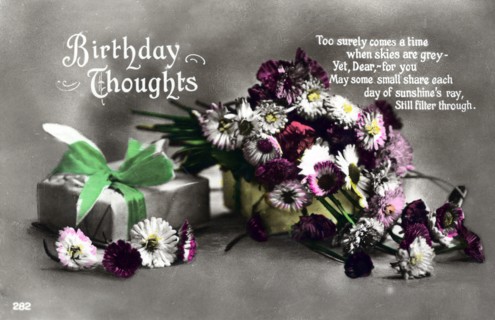 Birthday card, c1900-1929(?). Artist: Unknown
