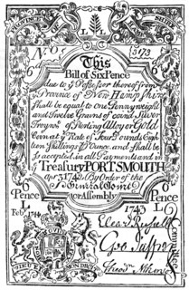 New England paper money, 1743 (c1880). Artist: Unknown