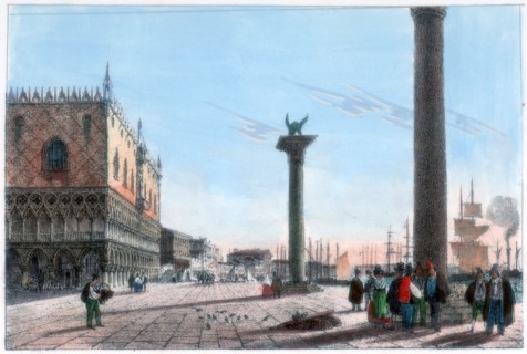 St Mark's Square, Venice, Italy, 19th century.Artist: Kirchmayr