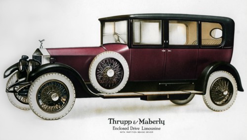 Enclosed drive Rolls-Royce limousine with partition behind the driver, c1910-1929(?). Artist: Unknown