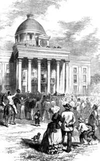 Inauguration of Jefferson Davis, Montgomery, Alabama, 1861 (c1880). Artist: Unknown